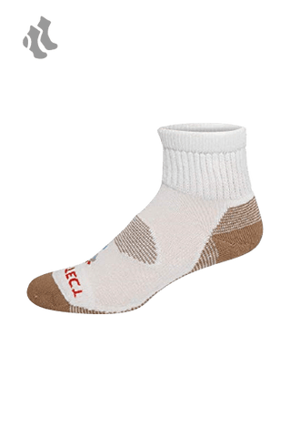White No Show Copper Athletics Socks - 2 Pairs (Men) - Pro-Tect Copper Socks