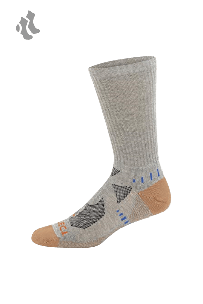 grey heather crew cut copper athletic socks with accents