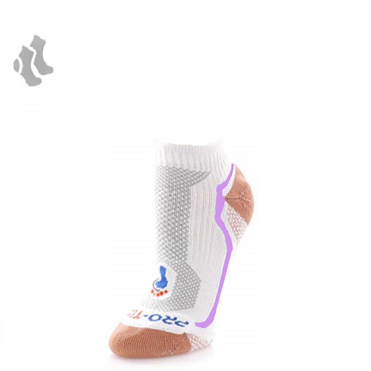 Women's Low Cut Athletics Socks - (2) Pair