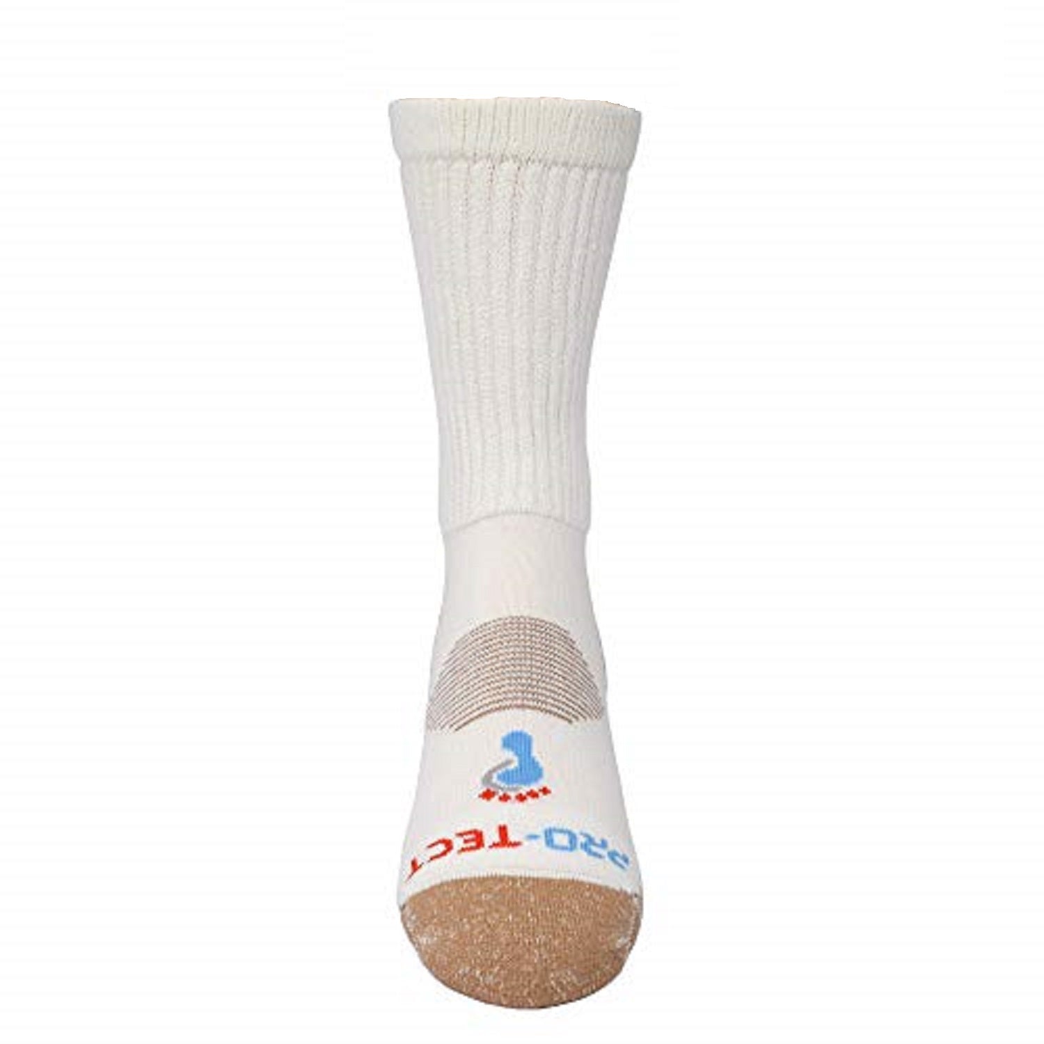 white crew cut copper diabetic socks with accents