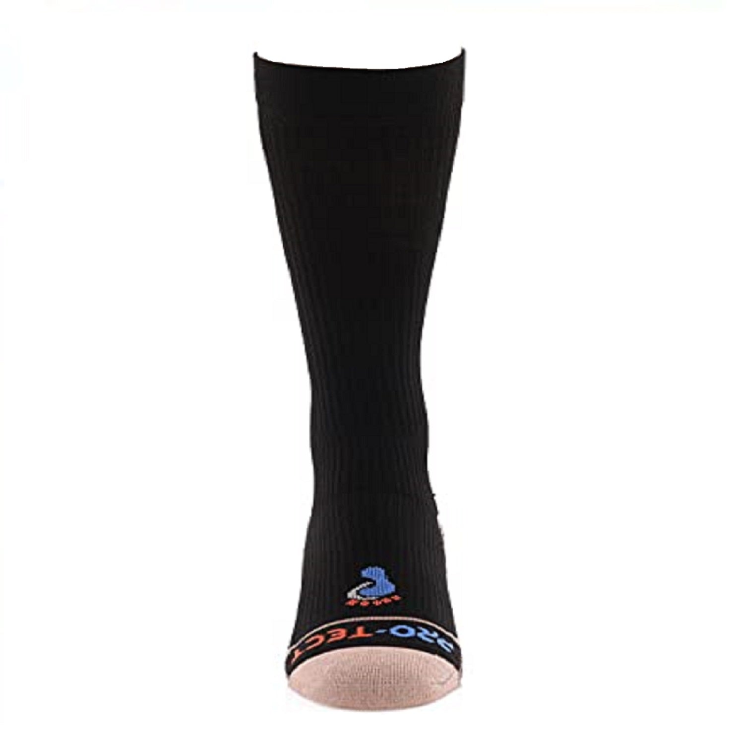 black over the calf copper compression socks with accents