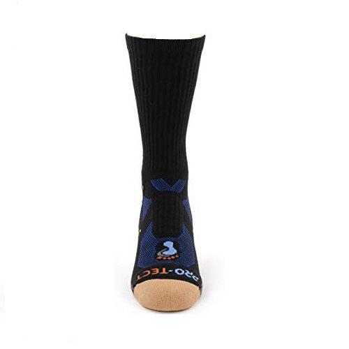 black crew cut copper athletic socks with accents