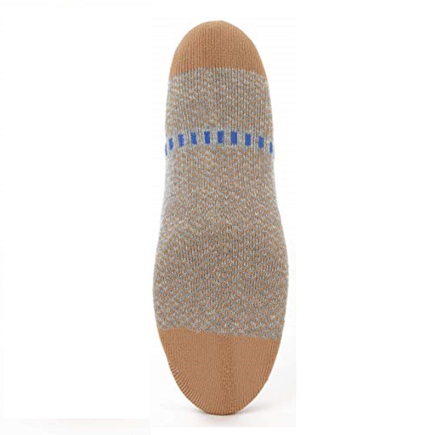 grey heather low cut copper athletic socks with accents