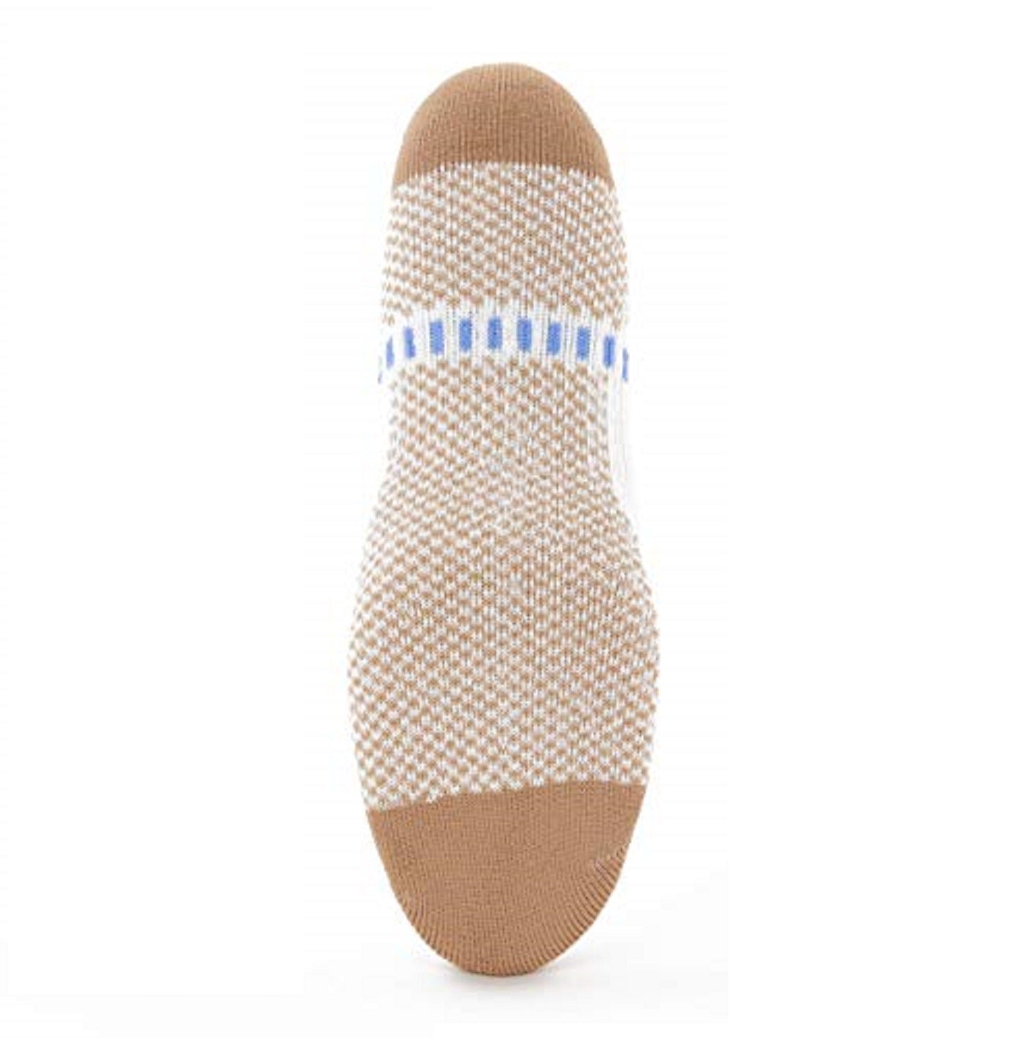 white low cut copper athletic socks with accents