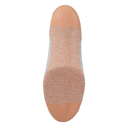 grey heather quarter cut copper diabetic socks with accents