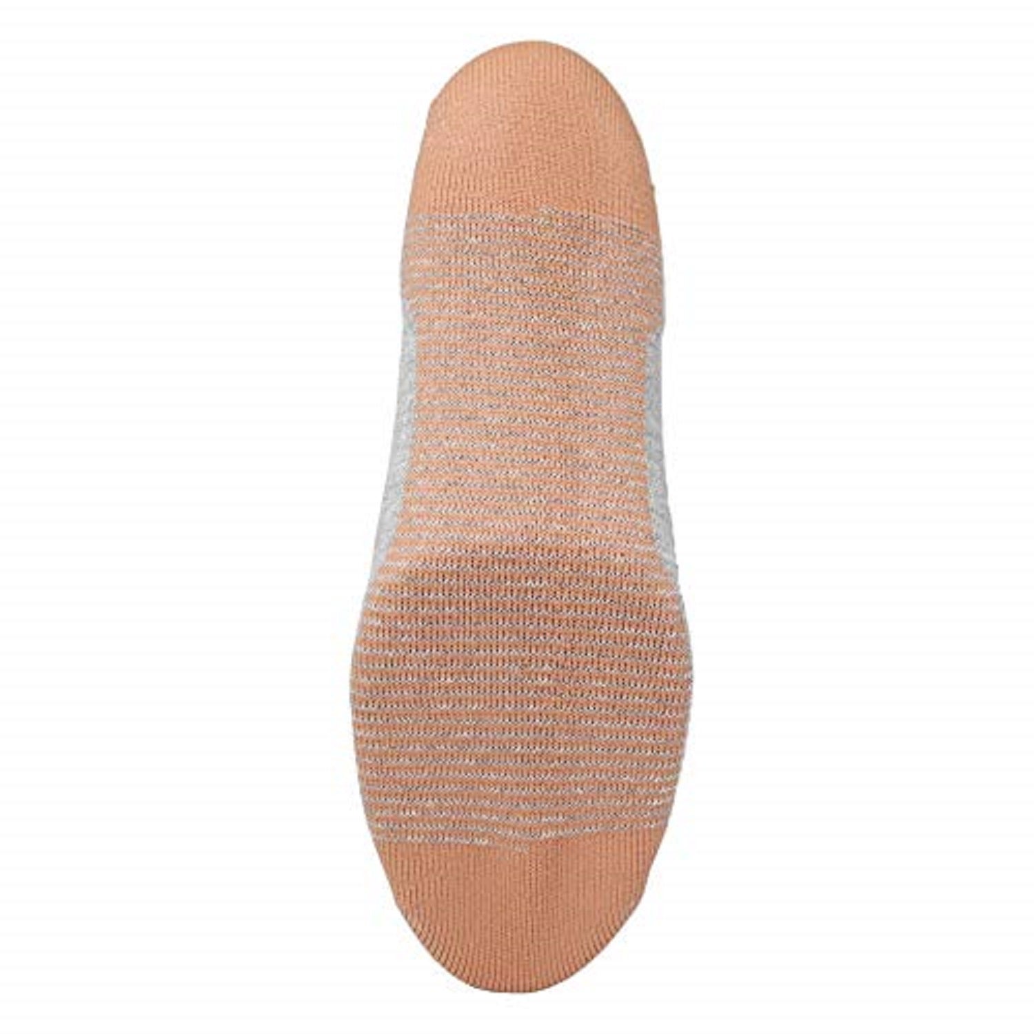 grey heather low cut copper diabetic socks with accents