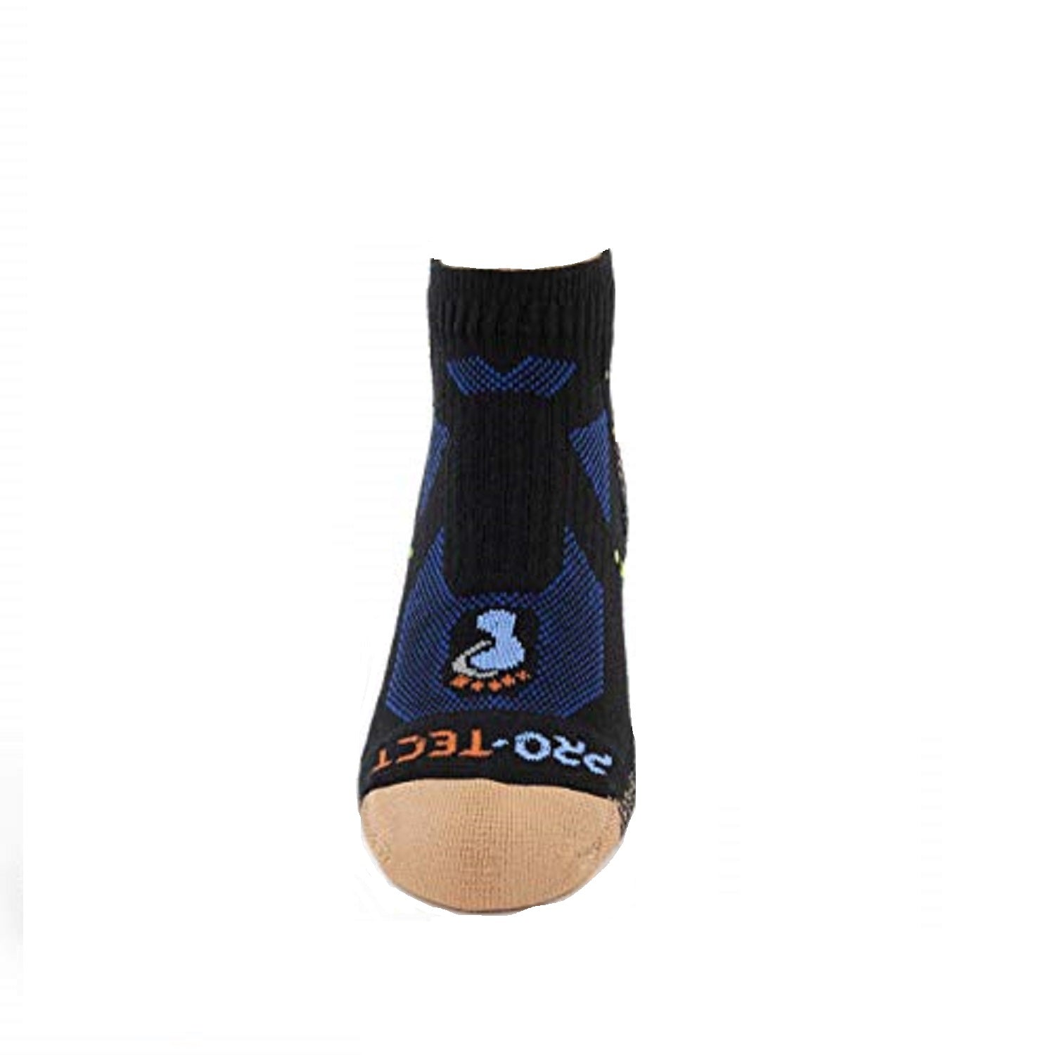 black low cut copper athletic socks with accents