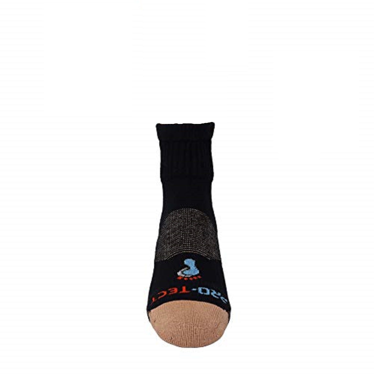 black quarter cut copper diabetic socks with accents