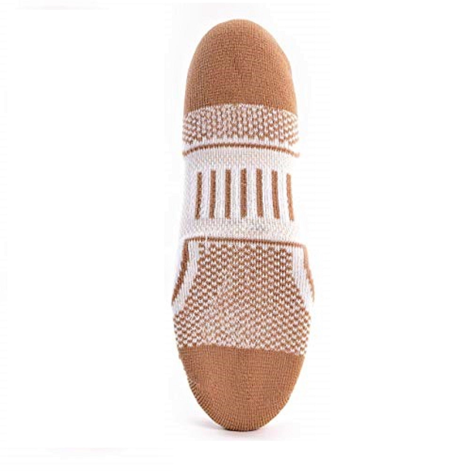 white no show copper athletic socks with accents