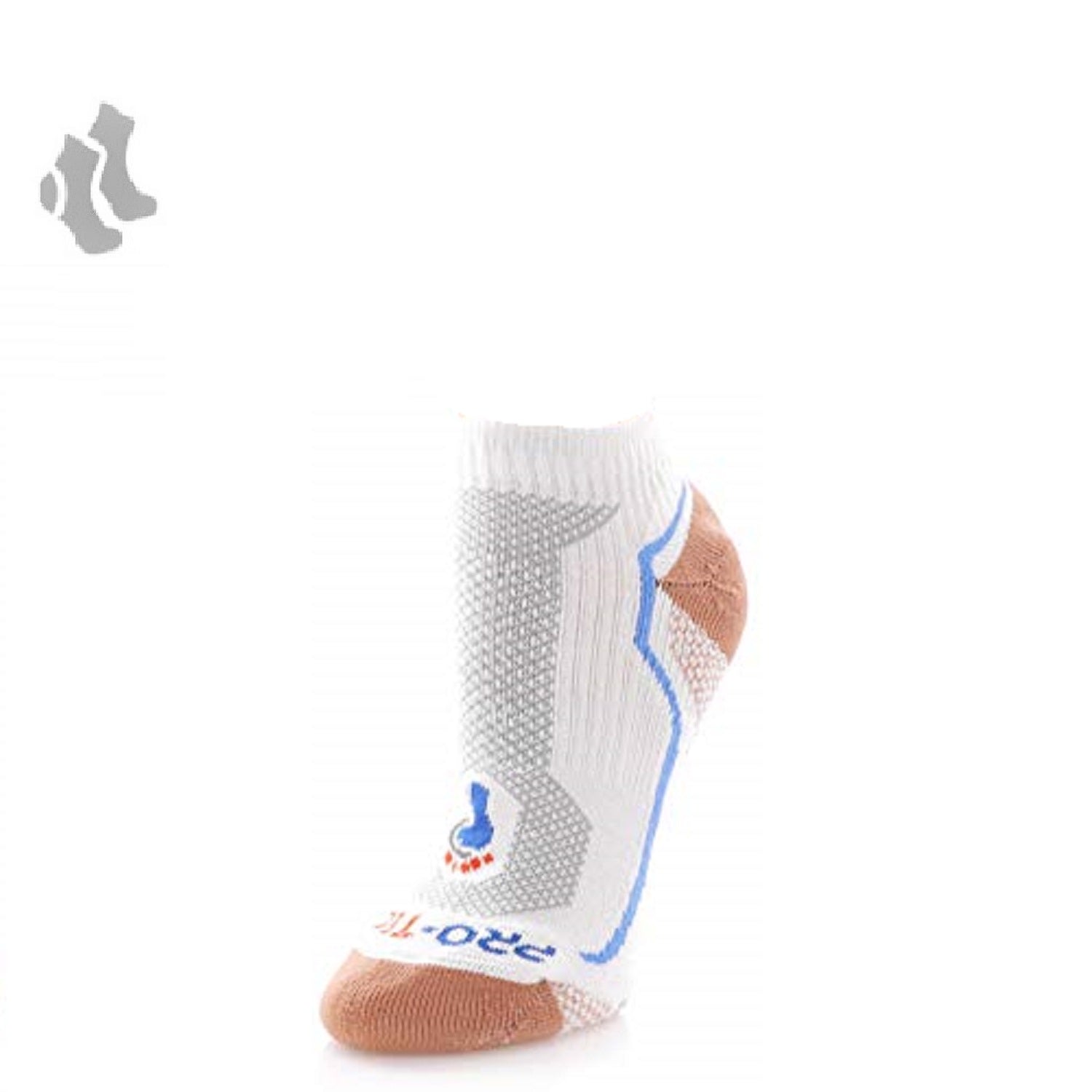 cyan low cut copper athletic socks with accents